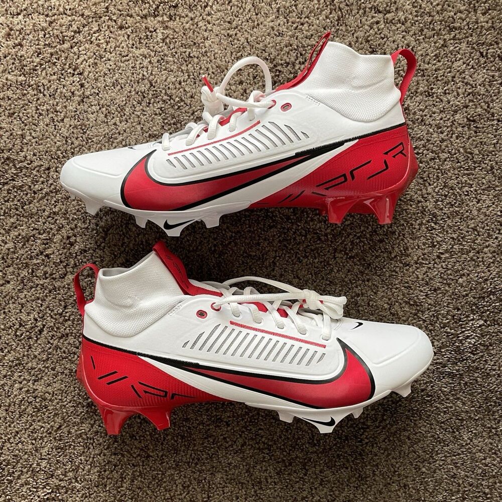Nike Vapor Edge Pro 360 2 TB Football Cleats Mens Size 13 White Red FN7759-108